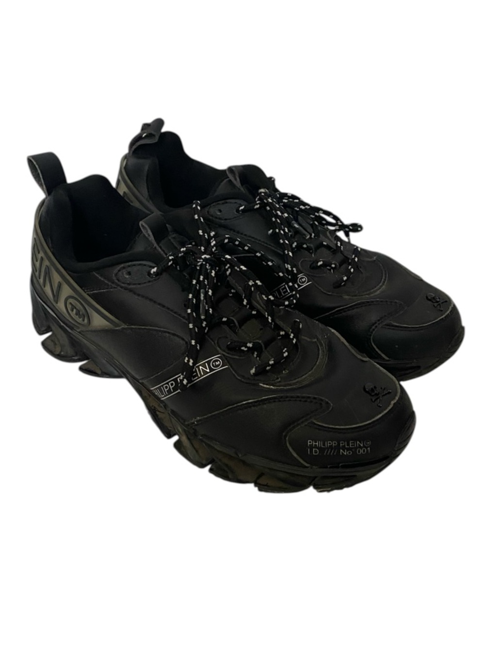 Philipp Plein Black Men's Chunky Designer Running Sneakers 7.5